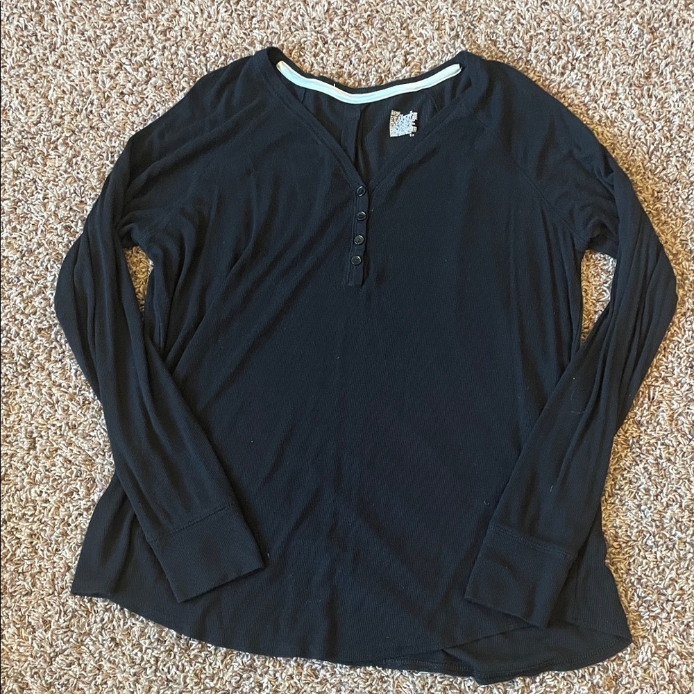 Gilligan & O'Malley Black Long Sleeve Tee